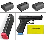 IMI Defense-PFP02 Pack of 3 Stealth Grey Gray Rubberized Glock Pistol Magazine Base Floor Plate Glock 17 19 22 23 25 26 27 28 31 32 & Gen 4 + Ultimate Arms Gear Care and Reel Silicone Lubricated Cleaning Cloth
