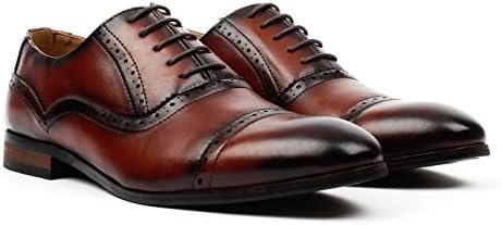 Santino Luciano Davino Men's Brogue Cap-Toe Dress Shoes