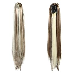 22 Inch Long Wavy Hair Ponytail Synthetic Wrap On