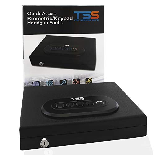 Gun Safe Box Lock Biometric Pistol Vault Firearm Security Key Pad