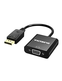 VicTsing DisplayPort a VGA macho a hembra adaptador de cable activo 1920 x 1200   1080p para PC portátil Macbook proyector gris