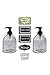 Milkweed Farms 2 Pack 16 Ounce Refillable Soap Dispensers with Designer Waterproof Labels (2)