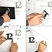 Kungfu Mall DIY Design Art Foam Sponge Digit Wall Clock Black