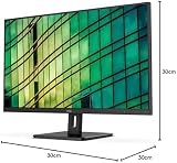 AOC U32E2N 32 Inch 4K UHD Monitor 60Hz VA 4ms FlickerFree LowBlue Speakers Black view 2