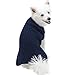 Blueberry Pet Classic Wool Blend Cable Knit Pullover Dog Sweater in Dress Blue, Back Length 20