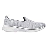 Skechers Performance Women's Go Walk 4 Satisfy Walking Shoe, Gray, 8 M US