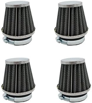 Raogoodcx 4PCS Universal Motorcycle Replacement 50mm/1.97in. Air Pod Intake Filters for Yamaha Honda Suzuki Kawasaki Motorcycles Dirt Bike ATV Moped Pit Bike Scooter Vintage