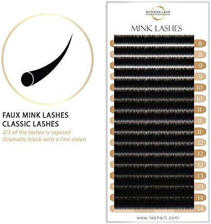 Classic Lashes 0.15 B curl Mixed Tray Faux Mink Natural Individual Wonderlash Professional Eyelash Extensions
