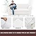 DyFun 2-Piece Sofa Slipcover Knit High Stretch Couch Cover Fitted Armchair Couch Cover Furniture Protector for Living Room（Sofa,White