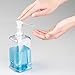 mDesign Modern Plastic Refillable Liquid Soap Dispenser Pump Bottle for Bathroom Vanity Countertop, Kitchen Sink - Holds Hand Soap, Dish Soap, Hand Sanitizer, Essential Oils - 2 Pack - Clear