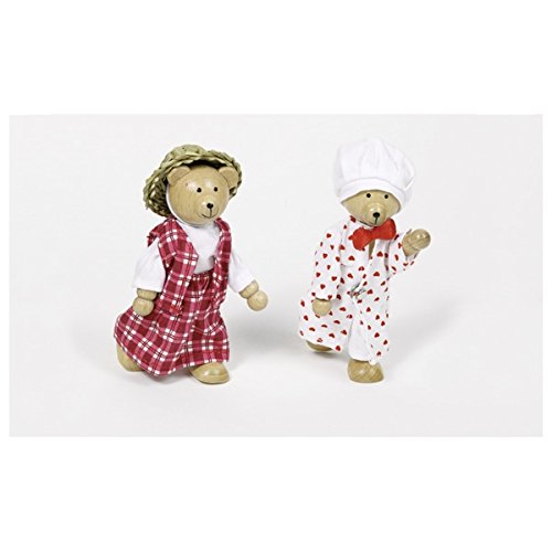 goki 51914 - Biegepuppen Bärchens Klamottenkiste, nachhaltige Holzfiguren, Puppen für Kinder, beweglich robustes Holzspielzeug, kreatives Kinderspielzeug, naturbelassen, 10er Set, ab 3 Jahre – Bild 4