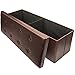 Sorbus Storage Bench Chest – Collapsible/Folding Bench Ottoman with Cover – Perfect Hope Chest, Pouffe Ottoman, Coffee Table, Seat, Foot Rest, and More – Contemporary Faux Leather, Large (Chocolate)