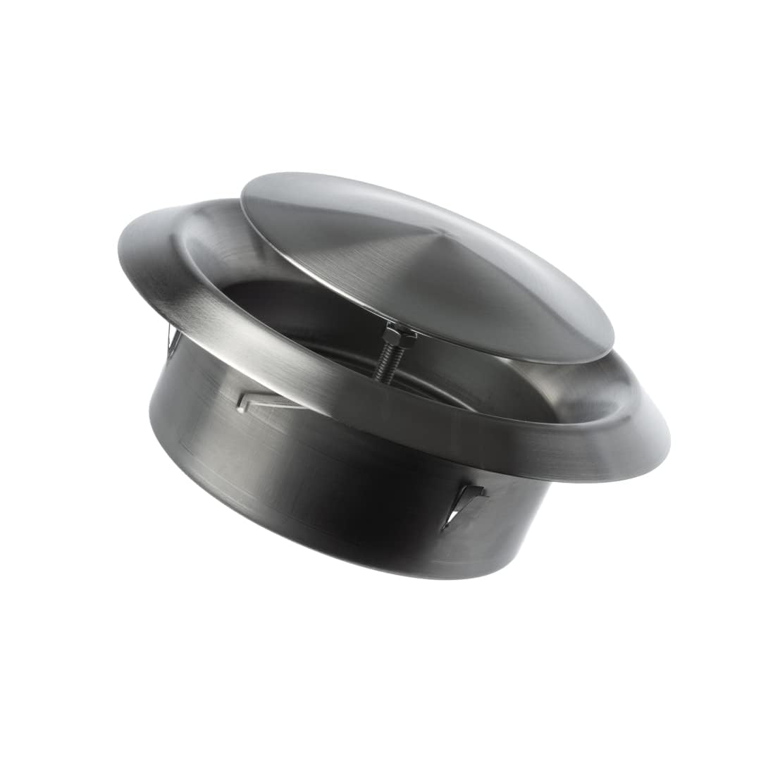 Ø 125mm / 5'' Adjustable Diffuser - Universal Air Supply/Exhaust Valve - Ventilation Ducting Cover - Metal - Stainless Steel