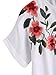 SweatyRocks Women's Causual Summer Tops Floral Embroidered Short Sleeve T Shirt S