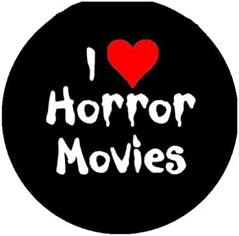 I Love Horror Moies Pinback Button Brooch 1.25"