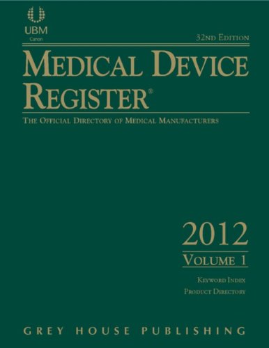 Medical Device Register (2 Volume Set) (Medical Device Register (United States))