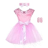 HBB Kids Girl's Princess Dress Up Dance Tutu Costume With Headband & Shoes SZ 3-5 (PD03)
