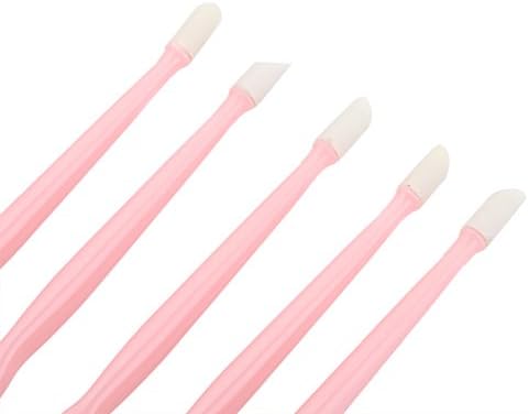 Buildent(TM) Hot sale Cuticle Pushers Plastice Nail Cleaning Cuticle Pusher Manicure Nail Art Tool 2 Ways 5pcs