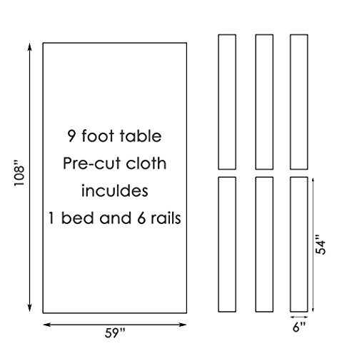 CPBA Competition Worsted Professional Pool Table Cloth – Fast Speed High Accuracy Pre-Cut Bed and Rails ([Competition Grade] Yellow Green, 9' Pool Table) - Thumbnail 2