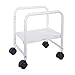 Eureka Ergonomic Computer Cart, Height-Adjustable Mobile CPU Stand Suitable for Sit Stand Desk Converters, White