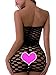 FasiCat Women's Mesh Lingerie Fishnet Mini Dress Free Size Bodysuit Strapless Fishnet Lingerie Tube Chemise Sleepwear