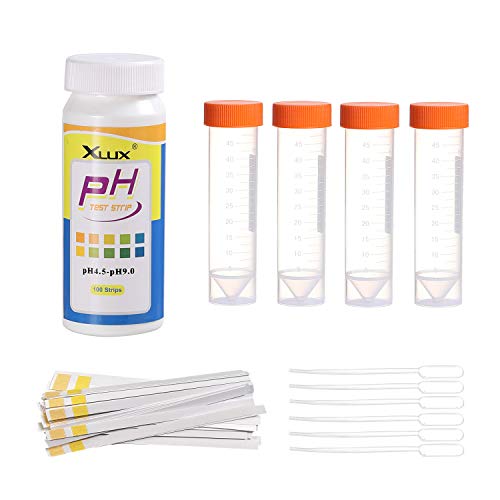 Soil ph tester, acidity test meter, Strips Kit 100 Tests, for Garden Home Lawn Farm Vegetable Yard Compost Outdoor and Indoor Plants, 4.5-9.0 range
