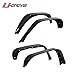 U-DRIVE Auto Tuxtured Steel Flat Style Fender Flares for 2007-2018 Jeep Wrangler JK (2/4 Doors), Off-Road Fenders for Jeep Unlimited JK Front Rear Flat (4pcs)