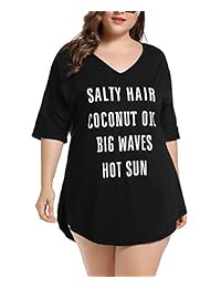 Bañador para dama con cuello en V y letras impresas