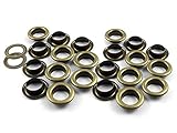 CRAFTMEMORE 1/4" Hole Size 1000 Sets Antique Brass