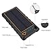 Hobest Solar Charger 10000mAh,Water-Resistant Outdoor Solar Power Bank with LED Flashlight,Dual USB Portable Charger Solar for Smartphones,GoPro Camera,GPS and Emergency Travel (Orange)