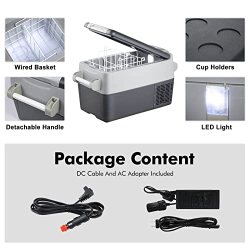 Setpower AJ30 Portable Freezer Fridge for Car, 12 volt Refrigerator for