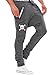 YUNY Men's Elastic Waistband Casual Boy College Pants