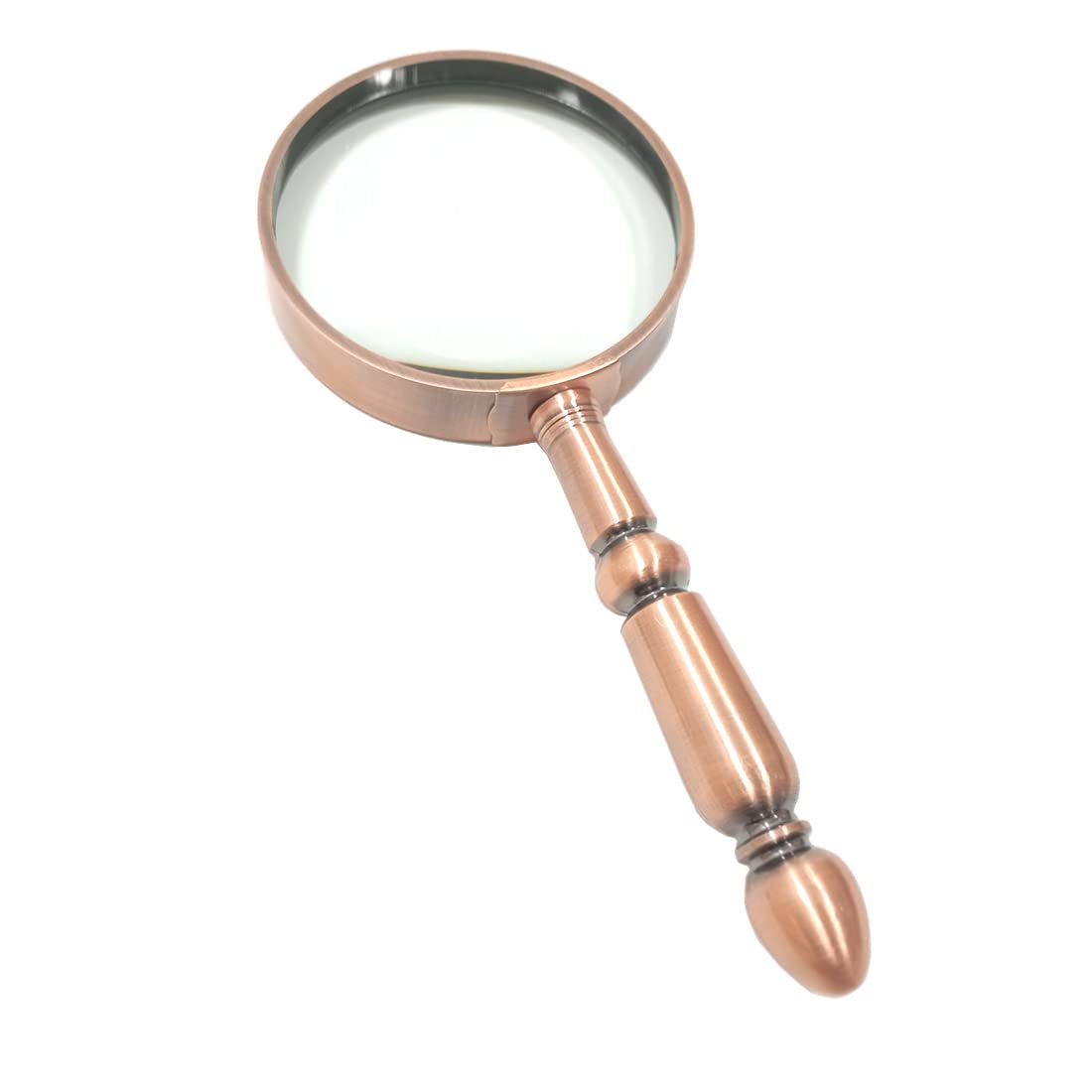 Vintage or Retro Metal Magnifier for Reading Newspapers 3in., Reading Books, Research, Decoration, See Small Details, Vision Issues, Gift for Friends, Sherlock Holmes Style, (Metal, 75mm)