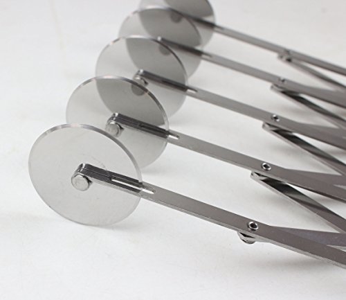 Funtress Stainless Steel Pizza Brownies Cookies Cake Pastry Cutter Multi-Round Knife Professional Bakes Cutting Tool Dough Divider with Sharp Blade 5 Round - Thumbnail 5