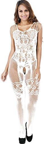 Housesczar Women Hollow Out Lingerie Nightwear Fishnet Bodysuit Bodystocking