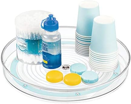 Amazon Com Mdesign Plastic Lazy Susan Turntable Bathroom Storage
