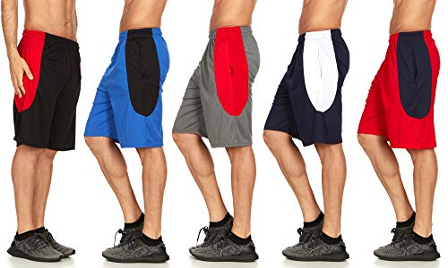 Daresay Men's Athletic Shorts (5-pack 