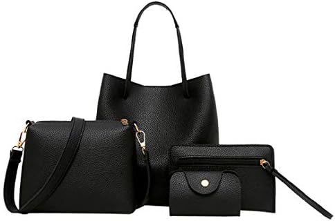 Toponly Women Fashion Handbags Tote Bag Shoulder Bag Top Handle Satchel Purse Set 4pcs