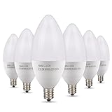 Albrillo E12 LED Candelabra Bulb 5W, 40 Watt Equivalent, Warm White, 6 Pack