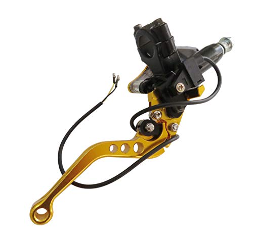 1 Pair 50-300CC Master Cylinder Reservoir Hydraulic Clutch Brake Levers Fits 7/8" Universal (Gold) - Thumbnail 4