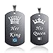 His & Hers Matching Set Titanium Stainless Steel Pendant Necklace,Couples Necklace,Couple Gift,Gift for Lover