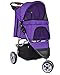 VIVO Three Wheel Pet Stroller, for Cat, Dog and More, Foldable Carrier Strolling Cart, Multiple Colors (Purple)