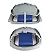 Leader Accessories Molded Fold Down Boat Seat (Gray/Blue)