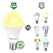 Tonbux WiFi Smart Light Bulb, No Hub Required Alexa Color Bulbs(10W), Work with Echo and Google Home, RGBW Tunable Warm White and Smartphone Controlled Daylight and Night Light, 60-Watt Equivalent