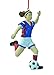 Girl Soccer Player Christmas Ornament 4.75