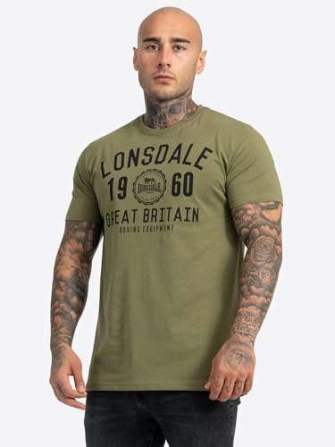 Homme Bangor Double Pack T-Shirt, Black/Olive, Medium