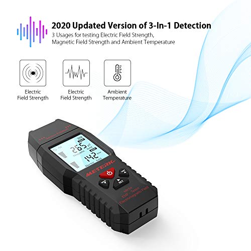 EMF Meter Meterk Radiation Detector Digital LCD