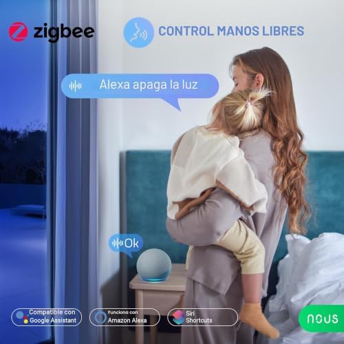 A7Z ZigBee Smart Socket con Monitorización de Energía, 16A, App y control por voz, Temporizador y Horarios, Compatible con Alexa, Google Home, Home Assistant, Tuya, Requiere ZigBee Hub, Pack of 3