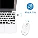Macally 2.4G Wireless Mouse with USB Dongle Nano Receiver - Portable Mobile Optical 1000 DPI Cordless RF Mice for Computer, Laptop, Notebook, Apple Mac MacBook, Windows PC - White (RFTURBO)