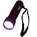 HQRP Professional 365 nM 12 UV LED Ultraviolet Gemstone and Mineral Inspection / Identification Flashlight / Blacklight + HQRP UV Meter
